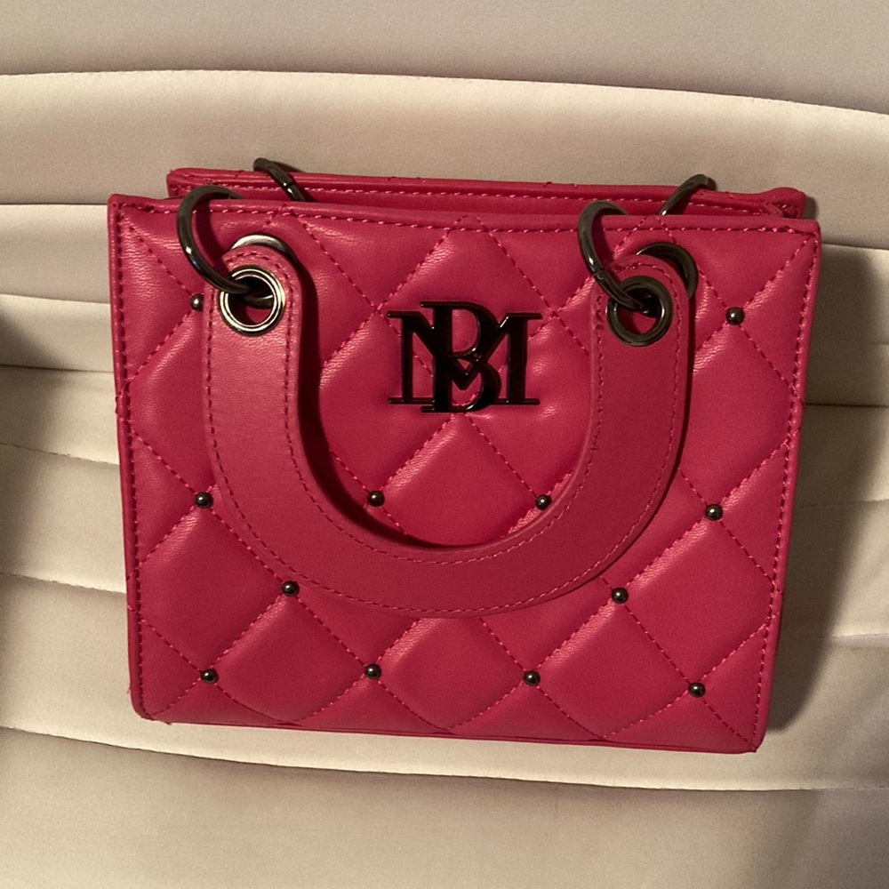 Badgley Mischka Crossbody bag pink with black hardware NWT